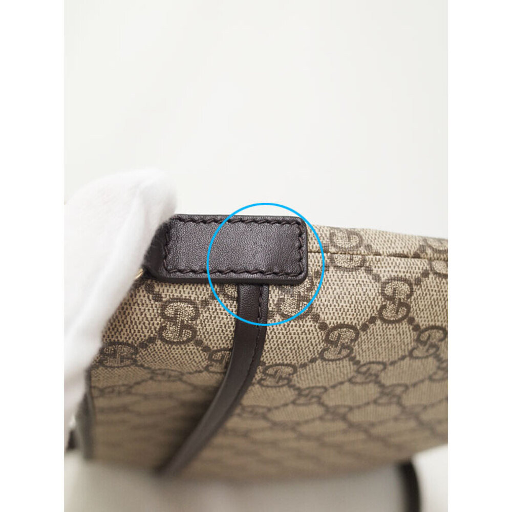 Gucci GG Plus Monogram Flat Messenger Crossbody Bag Brown - Picture 6 of 9